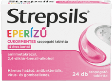 Strepsils eperízű cukormentes szopogató tabletta 24 db