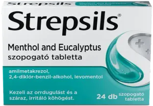 Strepsils Menthol and Eucalyptus szopogató tabletta 24 db