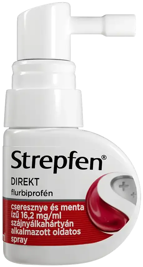 Strepfen DIREKT cseresznye és menta ízű 16,2 mg/ml szájnyálkahártyán alkalmazott oldatos spray