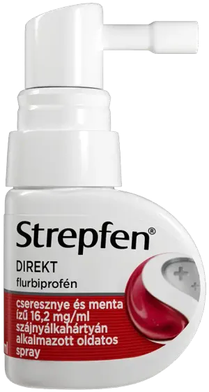 Strepfen DIREKT cseresznye és menta ízű 16,2 mg/ml szájnyálkahártyán alkalmazott oldatos spray
