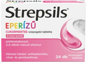 Strepsils eperízű cukormentes szopogató tabletta 24 db