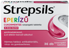 Strepsils eperízű cukormentes szopogató tabletta 36 db