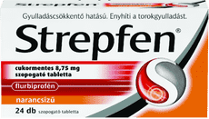 Strepfen cukormentes 8,75mg szopogató tabletta - narancsízű 24 db