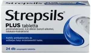Strepsils Plus tabletta 24 db