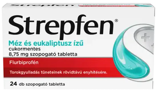 Strepfen méz és eukaliptusz ízű cukormentes 8,75 mg szopogató tabletta